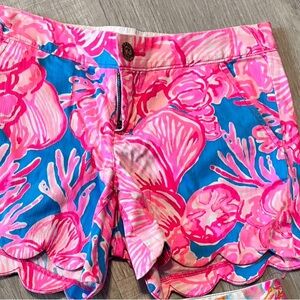 Lilly Pulitzer Pink and Blue Floral Women's Shorts